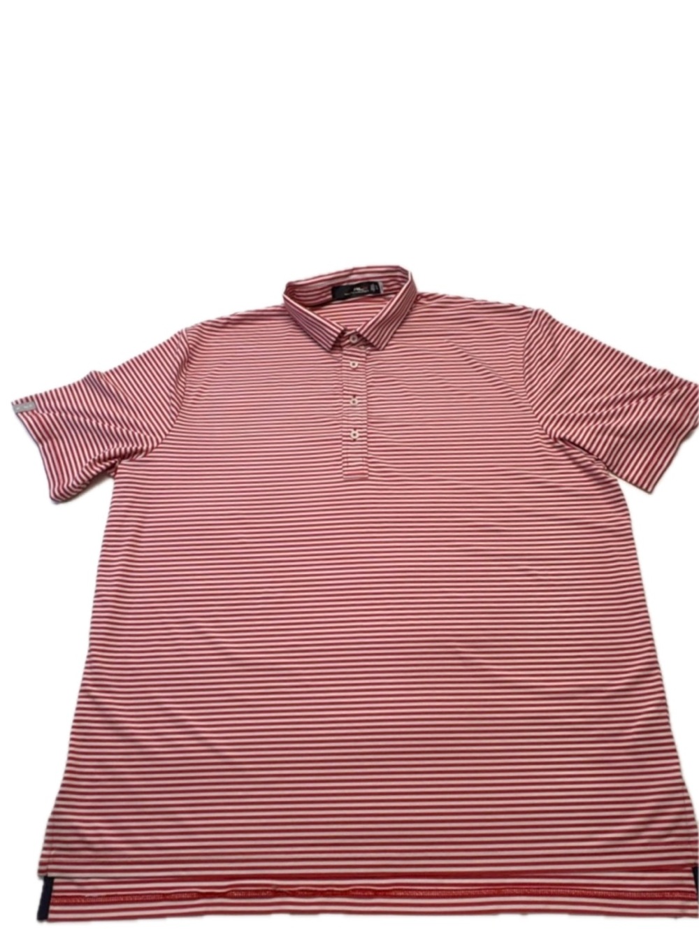 RLX Ralph Lauren Red and White Striped Golf Polo Size XL